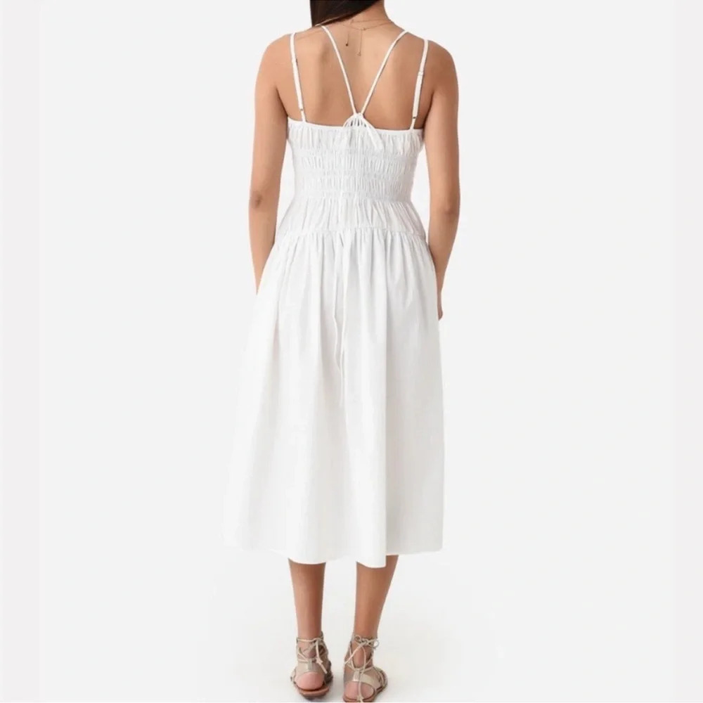Ciao Lucia Volta Midi Dress White Large NWT Coastal Beach Vacation Contemporary - Picture 9 of 12